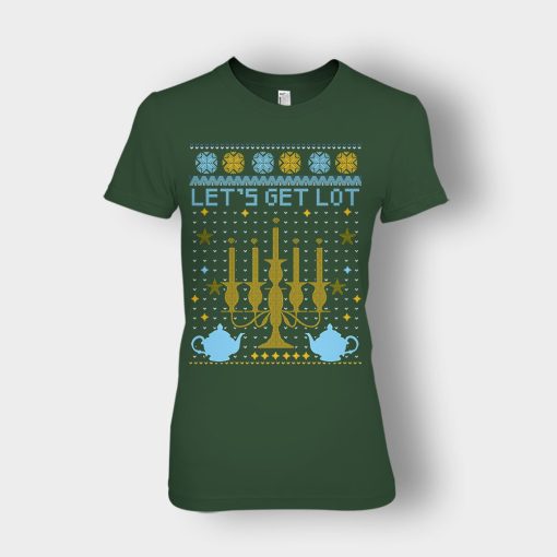 Lets-Get-Lot-Xmas-Disney-Beauty-And-The-Beast-Ladies-T-Shirt-Forest