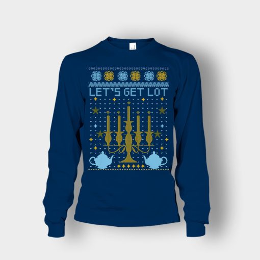 Lets-Get-Lot-Xmas-Disney-Beauty-And-The-Beast-Unisex-Long-Sleeve-Navy