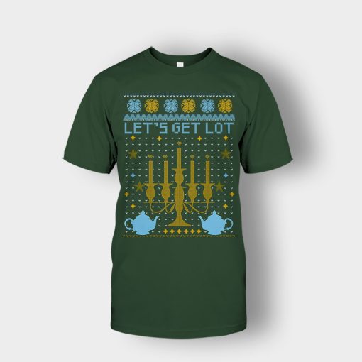 Lets-Get-Lot-Xmas-Disney-Beauty-And-The-Beast-Unisex-T-Shirt-Forest