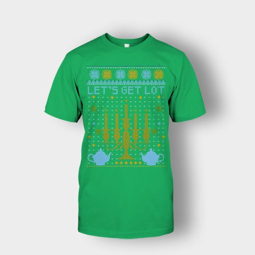 Lets-Get-Lot-Xmas-Disney-Beauty-And-The-Beast-Unisex-T-Shirt-Irish-Green
