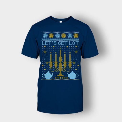 Lets-Get-Lot-Xmas-Disney-Beauty-And-The-Beast-Unisex-T-Shirt-Navy