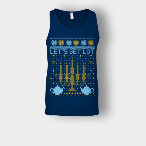 Lets-Get-Lot-Xmas-Disney-Beauty-And-The-Beast-Unisex-Tank-Top-Navy