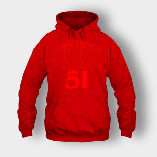 Lets-see-them-Aliens-Storm-Area-51-Stranger-Things-Unisex-Hoodie-Red