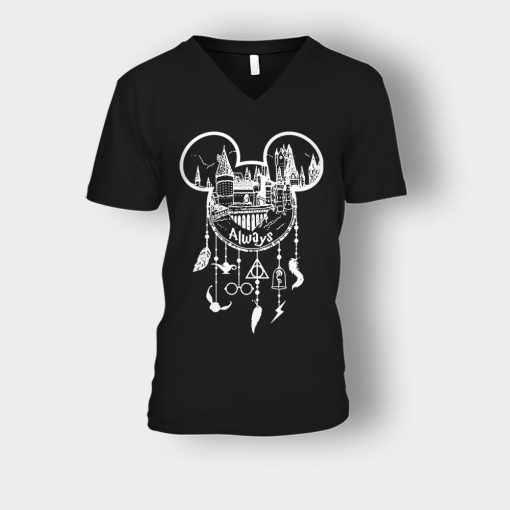 Lightning-Wizard-Disney-Mickey-Inspired-Unisex-V-Neck-T-Shirt-Black