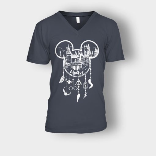 Lightning-Wizard-Disney-Mickey-Inspired-Unisex-V-Neck-T-Shirt-Dark-Heather