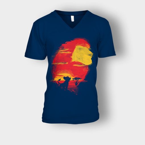 Lion-King-Daddy-Disney-Inspired-Unisex-V-Neck-T-Shirt-Navy