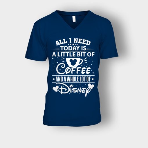 Little-Bit-Coffee-Disney-Inspired-Unisex-V-Neck-T-Shirt-Navy