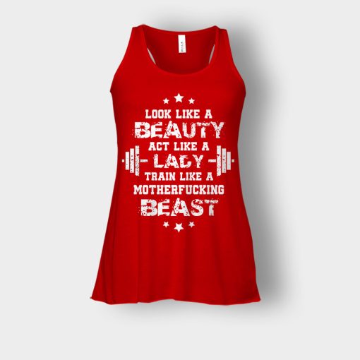 Look-Like-A-Beauty-Train-Like-A-Beast-Disney-Beauty-And-The-Beast-Bella-Womens-Flowy-Tank-Red
