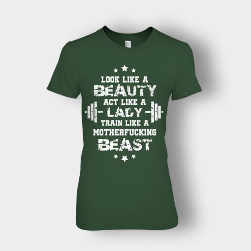 Look-Like-A-Beauty-Train-Like-A-Beast-Disney-Beauty-And-The-Beast-Ladies-T-Shirt-Forest