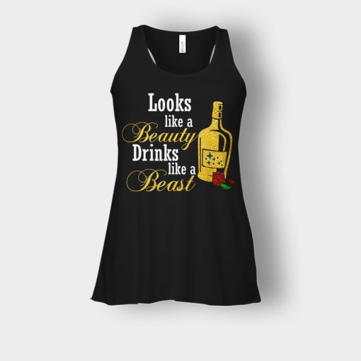 Look-Like-The-Beauty-Drinks-Like-A-Beast-Disney-Beauty-And-The-Beast-Bella-Womens-Flowy-Tank-Black