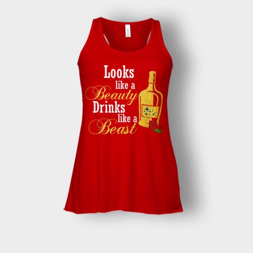 Look-Like-The-Beauty-Drinks-Like-A-Beast-Disney-Beauty-And-The-Beast-Bella-Womens-Flowy-Tank-Red