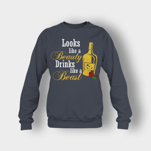 Look-Like-The-Beauty-Drinks-Like-A-Beast-Disney-Beauty-And-The-Beast-Crewneck-Sweatshirt-Dark-Heather