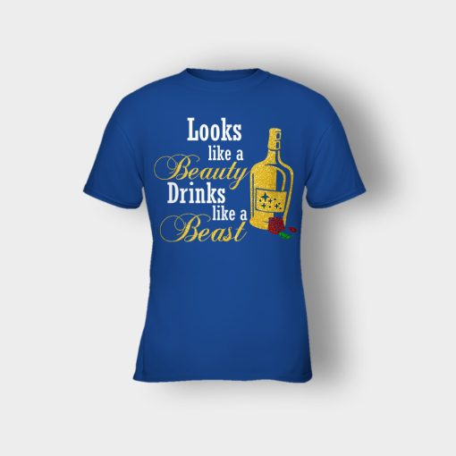 Look-Like-The-Beauty-Drinks-Like-A-Beast-Disney-Beauty-And-The-Beast-Kids-T-Shirt-Royal