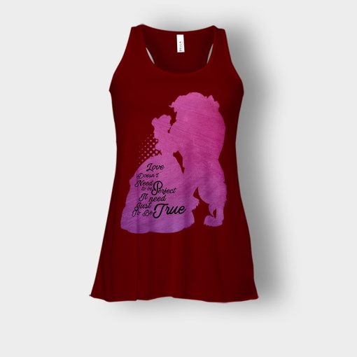 Love-Doesnt-Need-To-Be-Perfect-Disney-Beauty-And-The-Beast-Bella-Womens-Flowy-Tank-Maroon