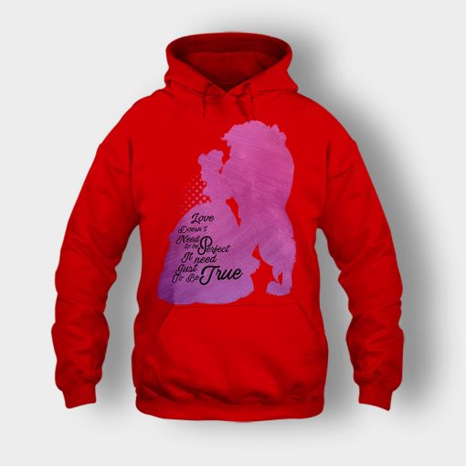 Love-Doesnt-Need-To-Be-Perfect-Disney-Beauty-And-The-Beast-Unisex-Hoodie-Red