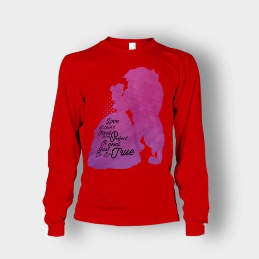 Love-Doesnt-Need-To-Be-Perfect-Disney-Beauty-And-The-Beast-Unisex-Long-Sleeve-Red