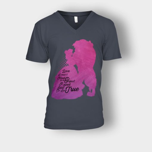 Love-Doesnt-Need-To-Be-Perfect-Disney-Beauty-And-The-Beast-Unisex-V-Neck-T-Shirt-Dark-Heather