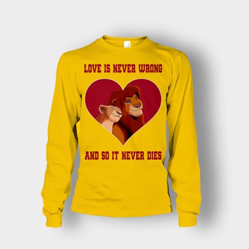 Love-Is-Never-Wrong-So-It-Never-Dies-The-Lion-King-Disney-Inspired-Unisex-Long-Sleeve-Gold