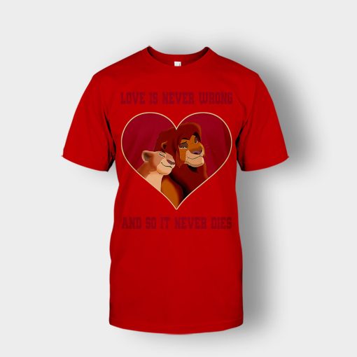 Love-Is-Never-Wrong-So-It-Never-Dies-The-Lion-King-Disney-Inspired-Unisex-T-Shirt-Red
