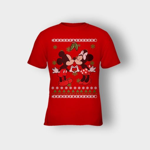 Love-Line-Christmas-Disney-Mickey-Inspired-Kids-T-Shirt-Red