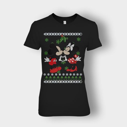 Love-Line-Christmas-Disney-Mickey-Inspired-Ladies-T-Shirt-Black