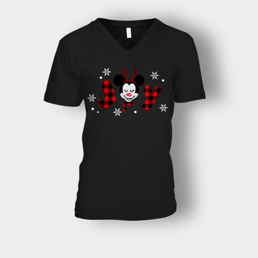 Magical-Christmas-Mouse-Disney-Inspired-Unisex-V-Neck-T-Shirt-Black