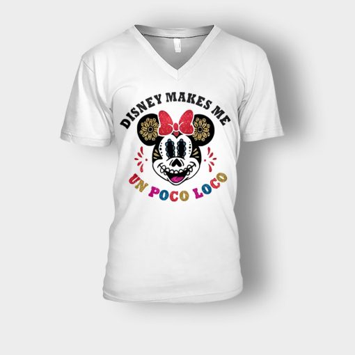 Magical-Un-Poco-Loco-Minnie-Disney-Mickey-Inspired-Unisex-V-Neck-T-Shirt-White