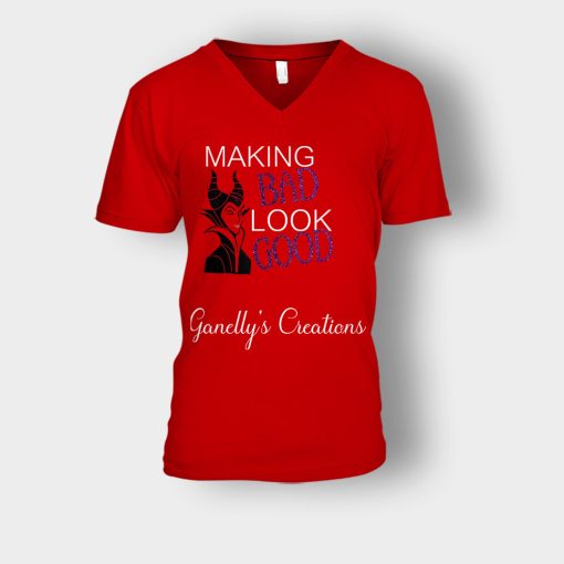 Making-Bad-Look-Good-Disney-Maleficient-Inspired-Unisex-V-Neck-T-Shirt-Red