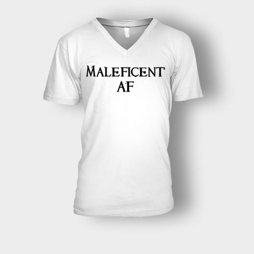Maleficent-AF-T-Disney-Maleficient-Inspired-Unisex-V-Neck-T-Shirt-White