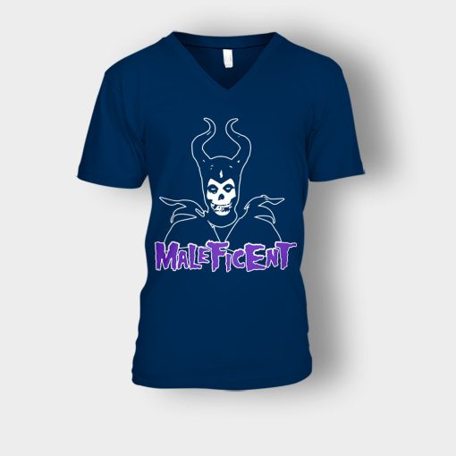 Maleficent-Misfits-Disney-Villains-Unisex-V-Neck-T-Shirt-Navy