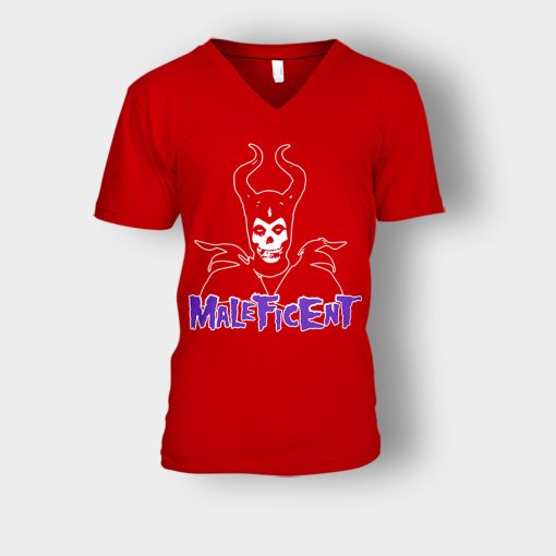 Maleficent-Misfits-Disney-Villains-Unisex-V-Neck-T-Shirt-Red