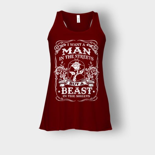 Man-Is-The-Street-Beauty-In-The-Sheet-Disney-Beauty-And-The-Beast-Bella-Womens-Flowy-Tank-Maroon