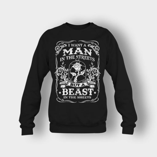 Man-Is-The-Street-Beauty-In-The-Sheet-Disney-Beauty-And-The-Beast-Crewneck-Sweatshirt-Black