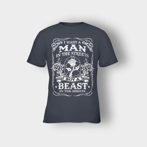 Man-Is-The-Street-Beauty-In-The-Sheet-Disney-Beauty-And-The-Beast-Kids-T-Shirt-Dark-Heather