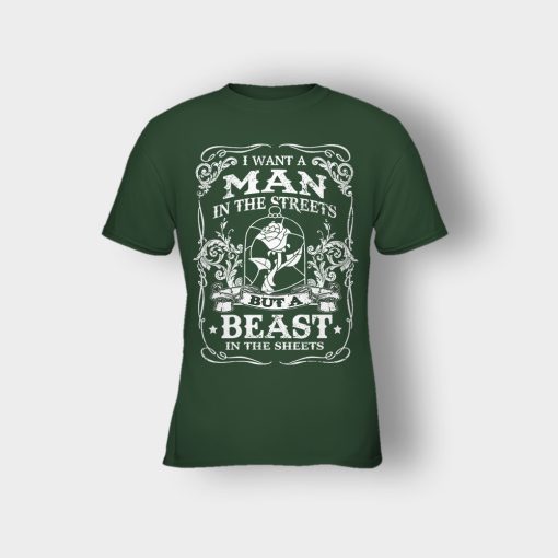 Man-Is-The-Street-Beauty-In-The-Sheet-Disney-Beauty-And-The-Beast-Kids-T-Shirt-Forest