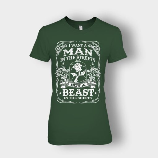 Man-Is-The-Street-Beauty-In-The-Sheet-Disney-Beauty-And-The-Beast-Ladies-T-Shirt-Forest