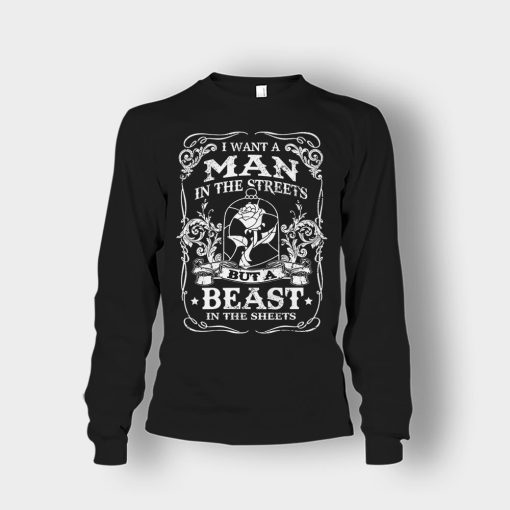 Man-Is-The-Street-Beauty-In-The-Sheet-Disney-Beauty-And-The-Beast-Unisex-Long-Sleeve-Black