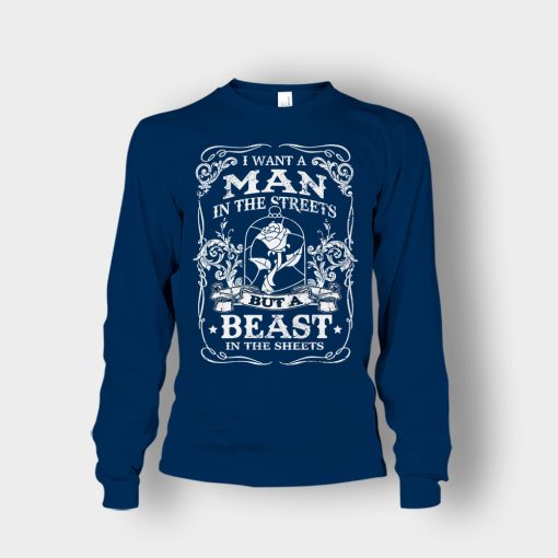 Man-Is-The-Street-Beauty-In-The-Sheet-Disney-Beauty-And-The-Beast-Unisex-Long-Sleeve-Navy