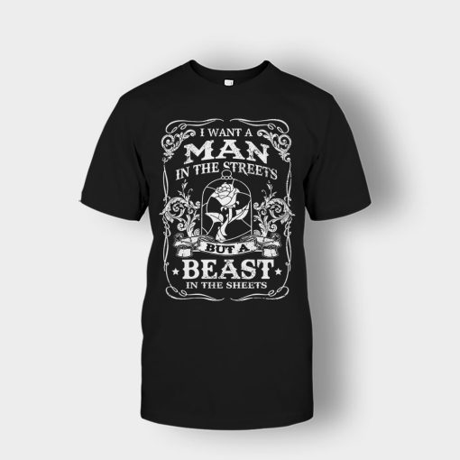 Man-Is-The-Street-Beauty-In-The-Sheet-Disney-Beauty-And-The-Beast-Unisex-T-Shirt-Black