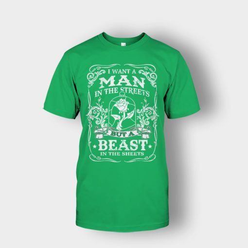 Man-Is-The-Street-Beauty-In-The-Sheet-Disney-Beauty-And-The-Beast-Unisex-T-Shirt-Irish-Green