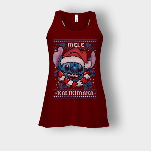 Mele-Kalimilaka-Disney-Lilo-And-Stitch-Bella-Womens-Flowy-Tank-Maroon