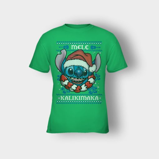 Mele-Kalimilaka-Disney-Lilo-And-Stitch-Kids-T-Shirt-Irish-Green