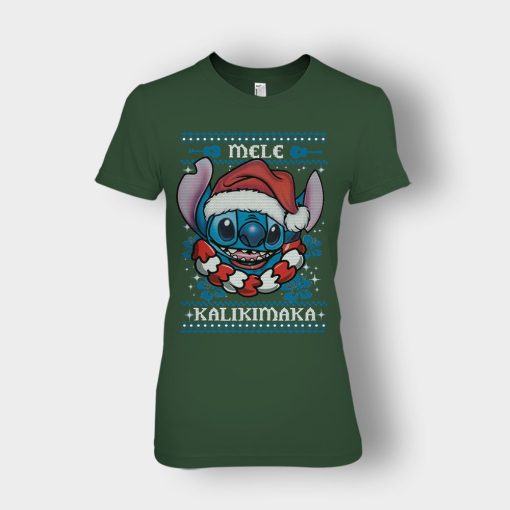 Mele-Kalimilaka-Disney-Lilo-And-Stitch-Ladies-T-Shirt-Forest