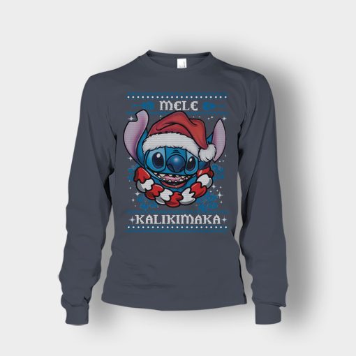 Mele-Kalimilaka-Disney-Lilo-And-Stitch-Unisex-Long-Sleeve-Dark-Heather