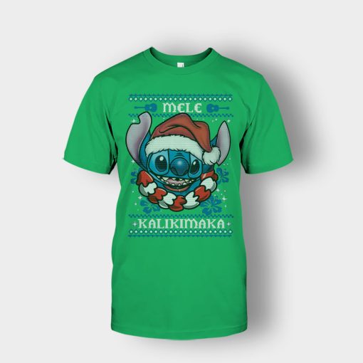 Mele-Kalimilaka-Disney-Lilo-And-Stitch-Unisex-T-Shirt-Irish-Green