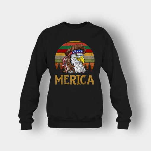 Merica-Eagle-America-4th-Of-July-Independence-Day-Patriot-Crewneck-Sweatshirt-Black
