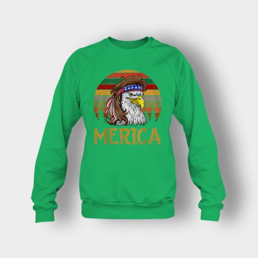 Merica-Eagle-America-4th-Of-July-Independence-Day-Patriot-Crewneck-Sweatshirt-Irish-Green