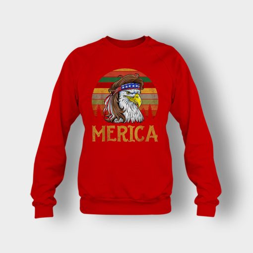 Merica-Eagle-America-4th-Of-July-Independence-Day-Patriot-Crewneck-Sweatshirt-Red