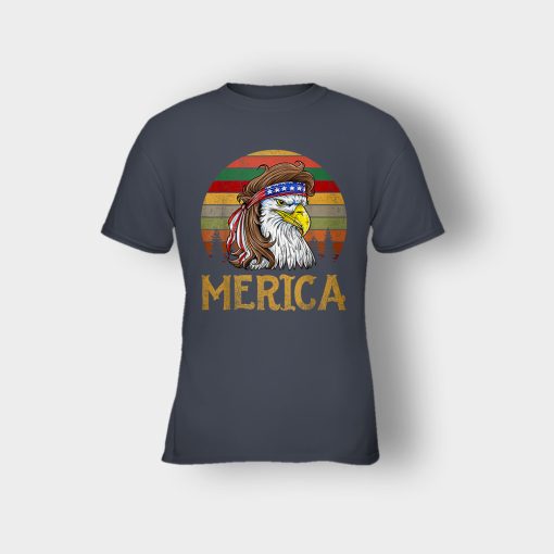 Merica-Eagle-America-4th-Of-July-Independence-Day-Patriot-Kids-T-Shirt-Dark-Heather