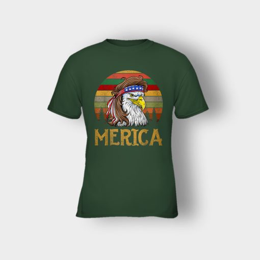 Merica-Eagle-America-4th-Of-July-Independence-Day-Patriot-Kids-T-Shirt-Forest
